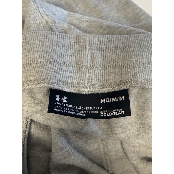 Under Armour Rival Loose Fit Fleece Joggers~Size M~Grey Coldgear Athletic Pants - Picture 8 of 9